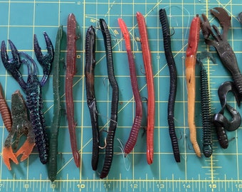 Assortment of 15 Soft Lures