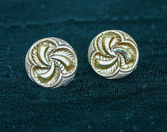 1800s Button Post Earrings