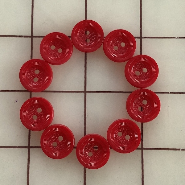 1950s Red plastic buttons