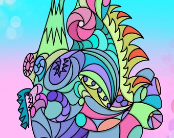 Snails Pace Printable Art – Colourful Bug Art Print  | Nursery Wall Decor | A3 Size