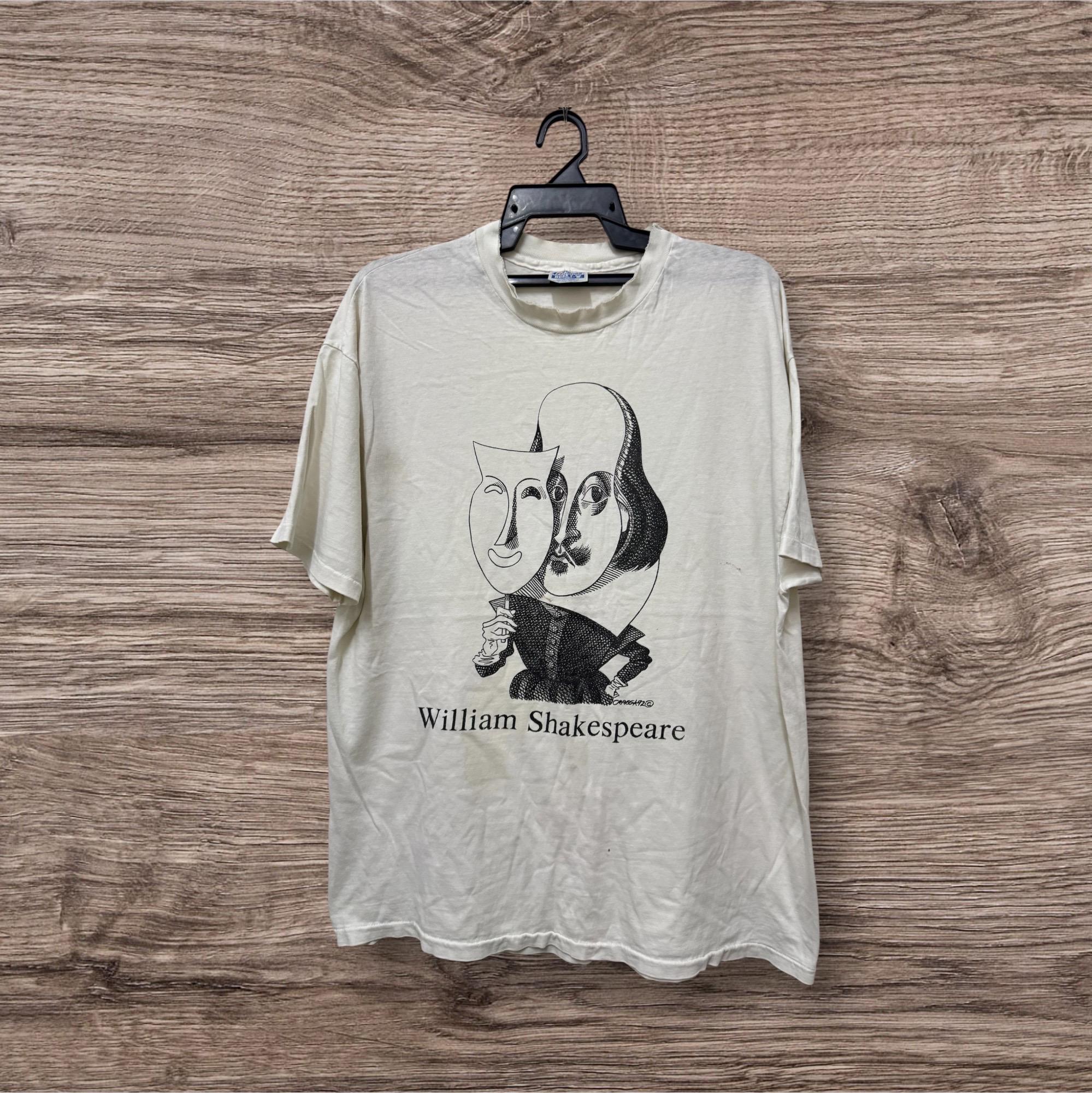 Largely Literary ヴィンテージ 偉人 Tシャツ シェイクスピア Largely Literary - Etsy