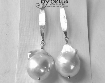 Large Baroque Pearl Earrings