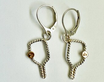 Handmade Light Pickleball Earrings