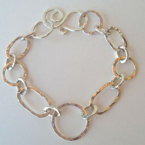 Artisan Sterling Silver Charm/link bracelet