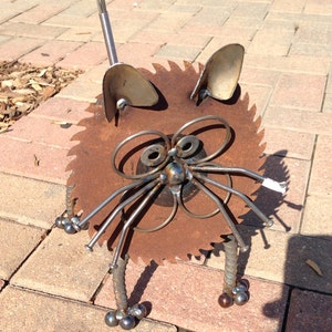 Cat Recycled Garden Art Sculpture image 1