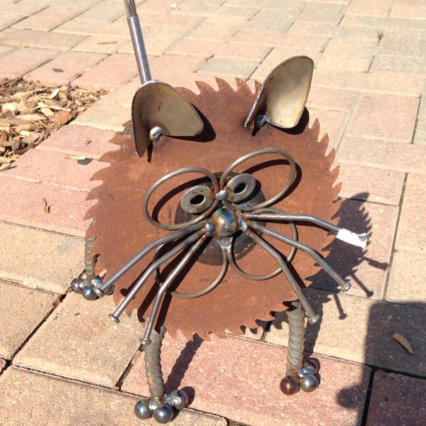 Cat - Recycled Garden Art Sculpture