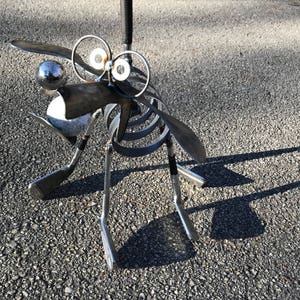Golf Club Recycled Dog Yard Art Garden Sculpture Upcycle