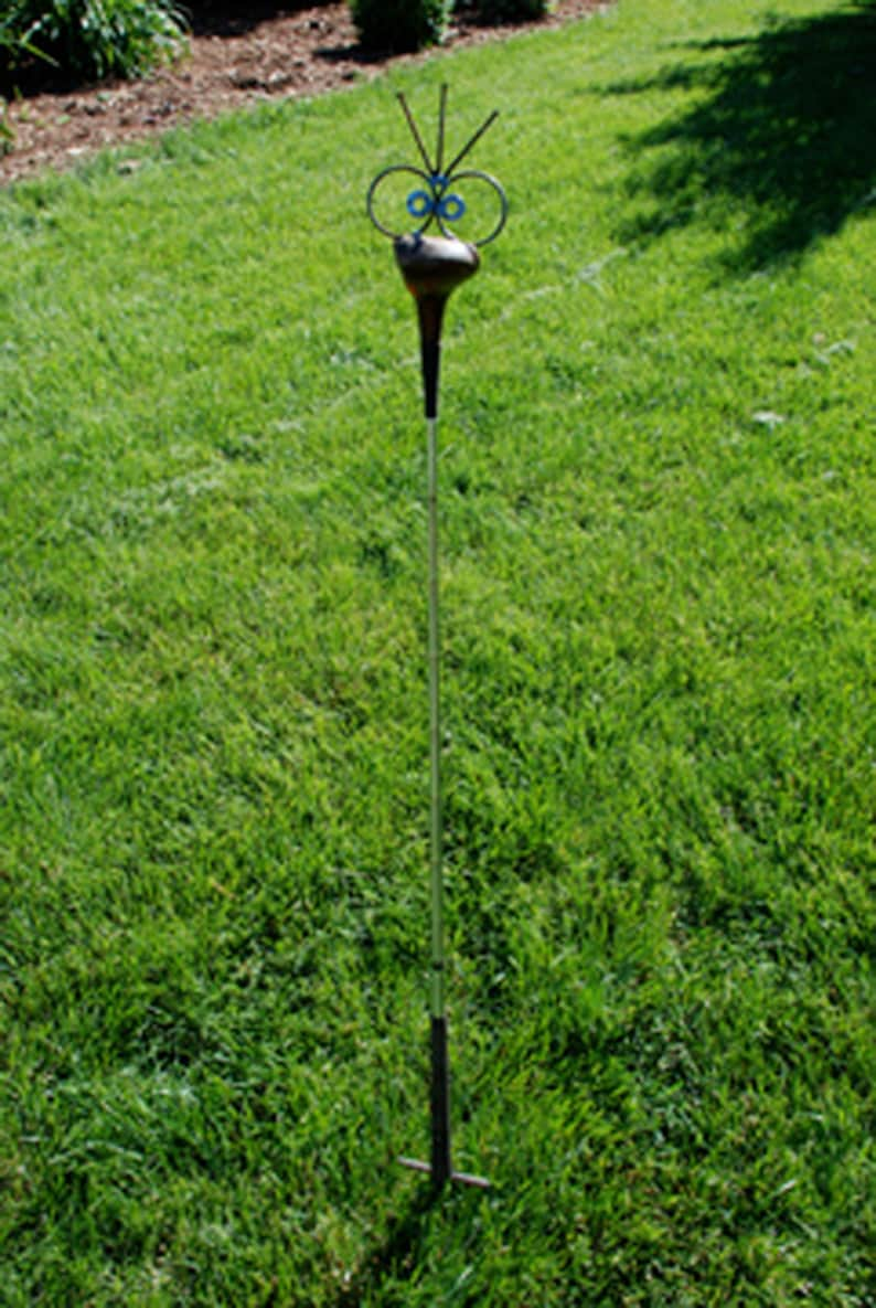 Golf Driver Garden Poke, recycled garden art, yard stake, golfer present, golfer gift image 3