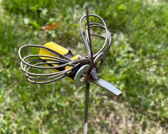 Small Screw Driver Bug Recycled Garden Art Yard Stake Upcycle