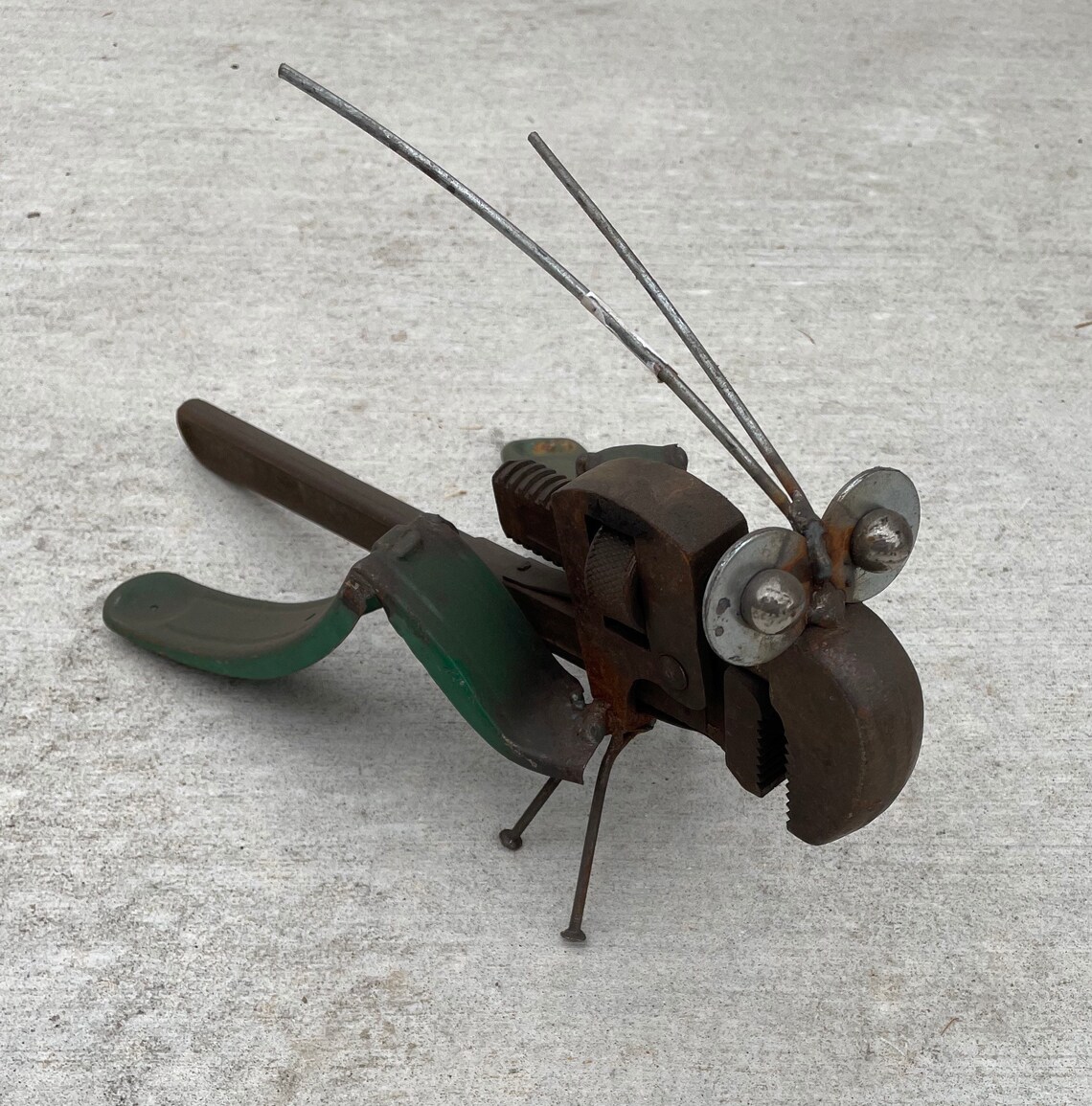 Large Pipe Wrench Recycled Garden Yard Art Etsy