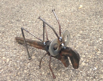 Pipe Wrench Grasshopper Recycled Garden Yard Art