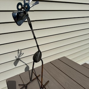 Golf gift, metal Driver/iron Bird, Garden sculpture, Yard Art, gift for man, wedding present, gift for men, 6th wedding aniversary