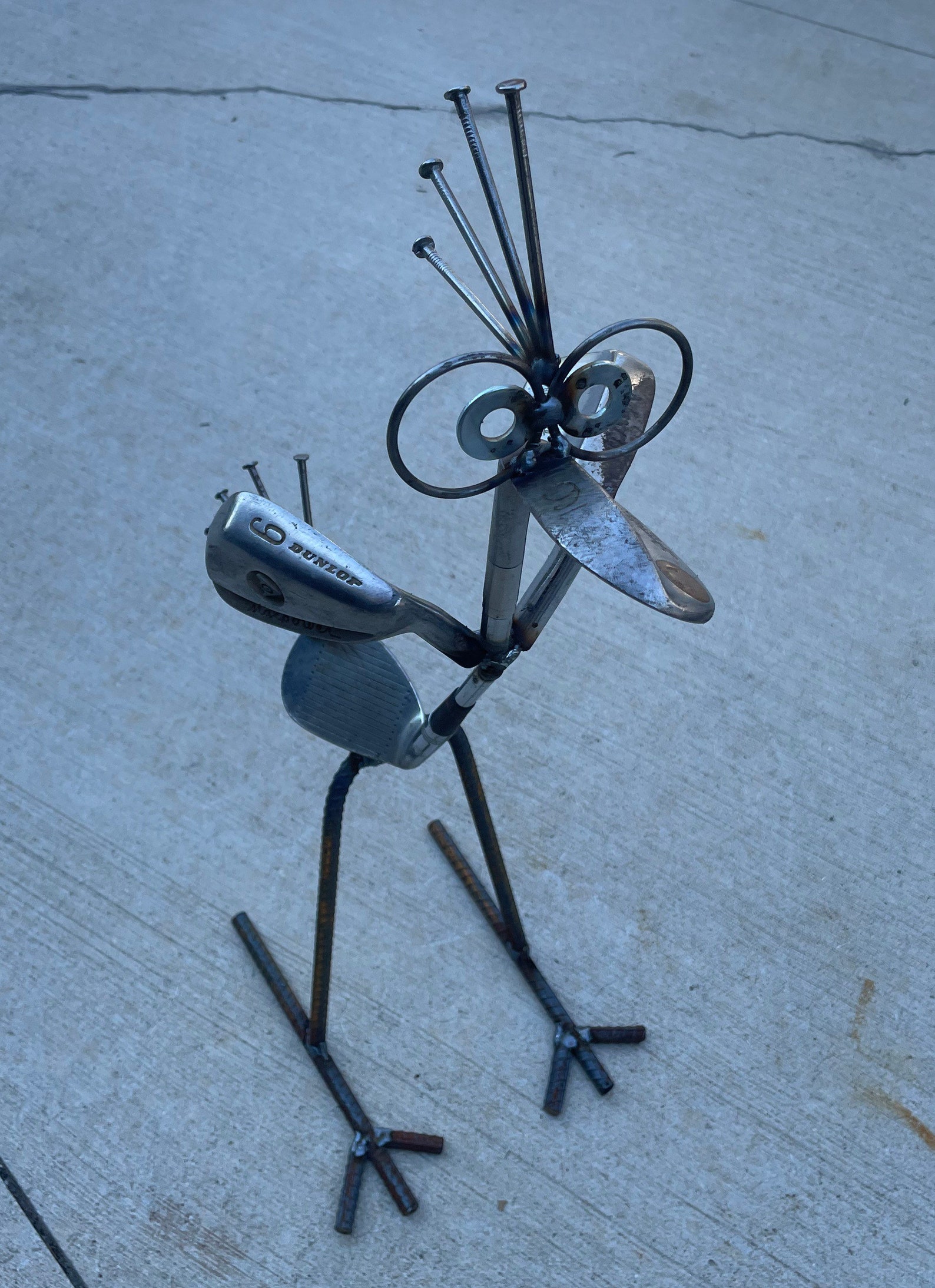 Golf Irons Bird Recycled Garden Sculpture Yard Art Metal Etsy