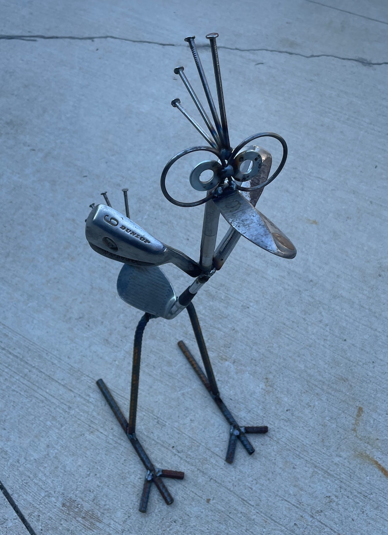 Golf Irons Bird Recycled Garden Sculpture Yard Art Metal Etsy