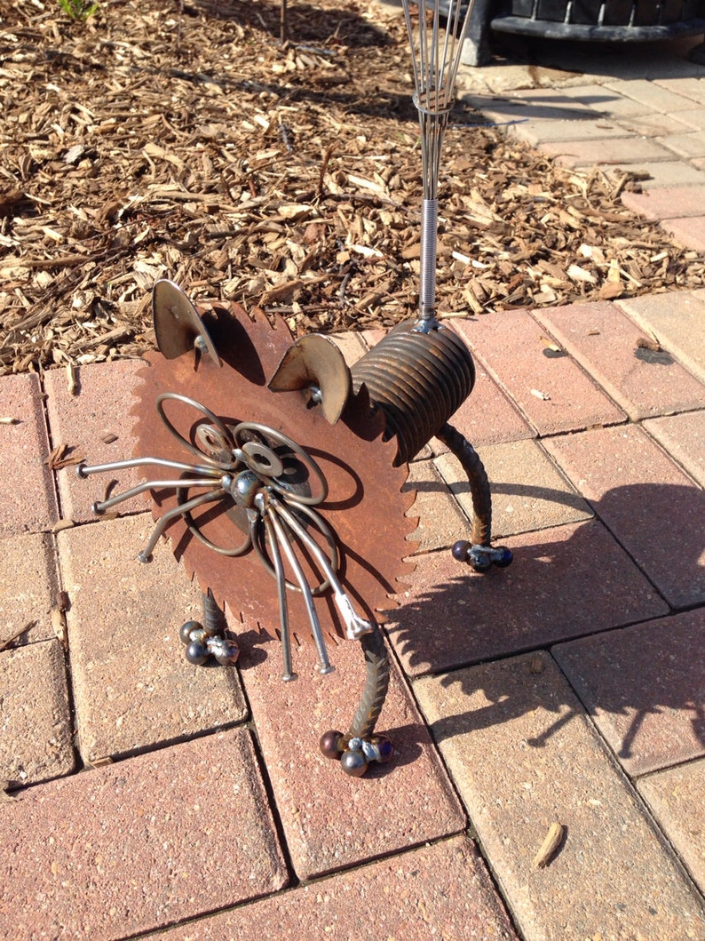 Cat Recycled Garden Art Sculpture image 2