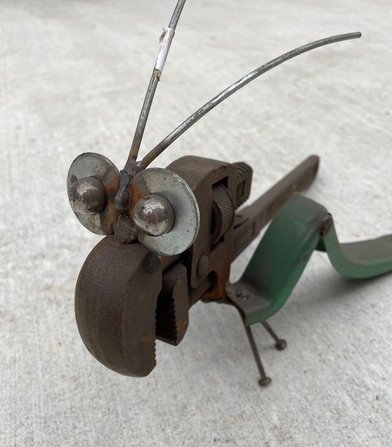 Large Pipe Wrench Recycled Garden Yard Art Etsy