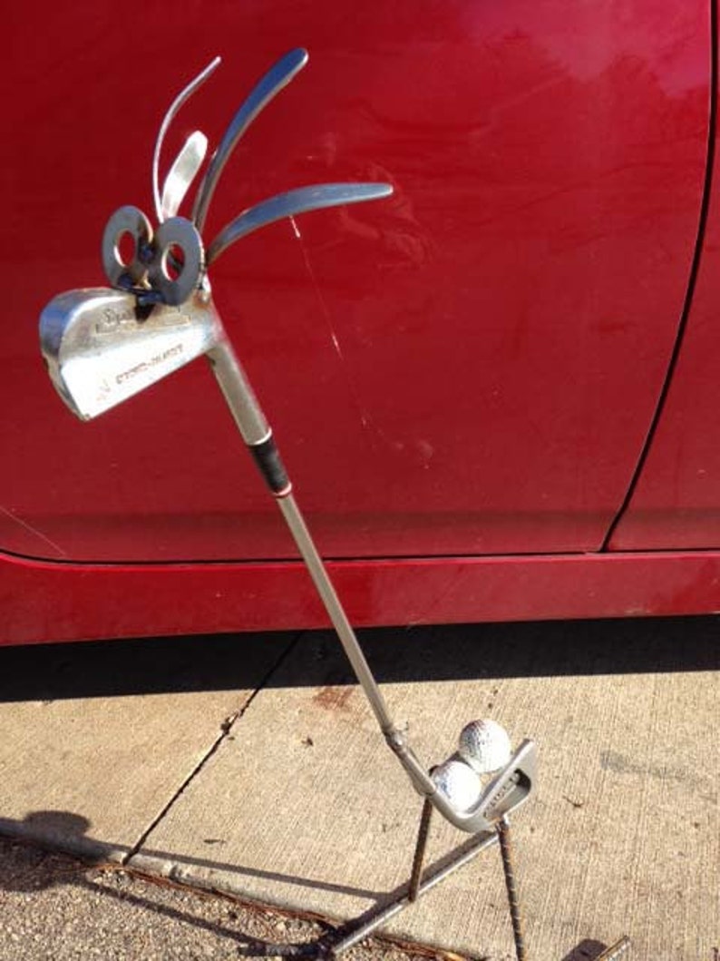 Golf Iron Bird Garden sculpture Yard Art Etsy