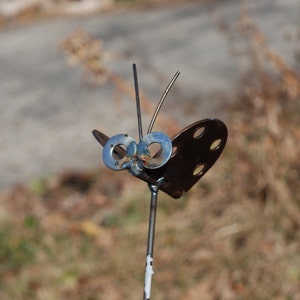Butterfly Yard Art, Recycled Metal, garden decor