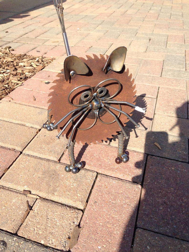 Cat Recycled Garden Art Sculpture image 1