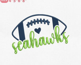 Diseño de bordado de los Seattle Seahawks (descarga instantánea)