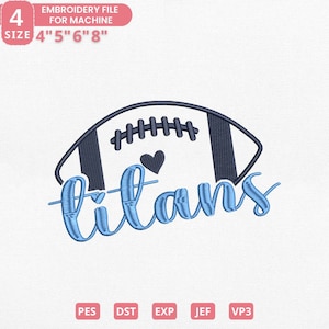 Tennessee Football Embroidery Design, Tennessee Football Cheer Spirit Machine Embroidery File, 4 Sizes Instant Download Dst Pes Jef Exp Vp3