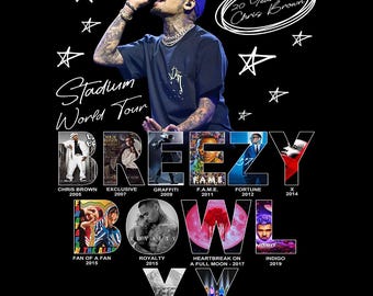 Chris Brown Breezy Bowl T-Shirt Design PNG (Digital Download)