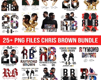 Bundel 25+ Usher Chris Brown, Raymond en Brown R&B Tour, png (digitale download)