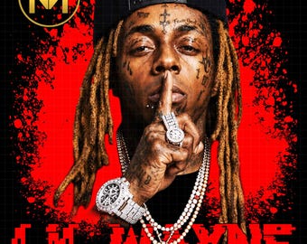 Lil Wayne 2026 Tour PNG-ontwerp: Hip Hop-rapper (digitale download)