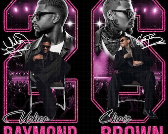 Usher Chris Brown R&B Tour 2026 png-ontwerp (digitale download)