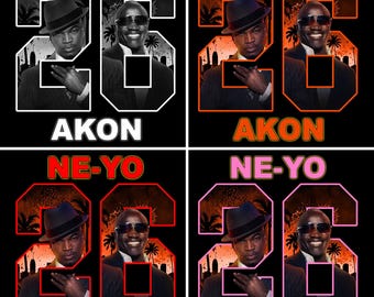 Bundel van 4 PNG-bestanden: Ne-yo & Akon Nights like this Tour 2026, Ne-yo en Akon png, Nights like this Tour 2026 digitaal bestand (direct downloaden)