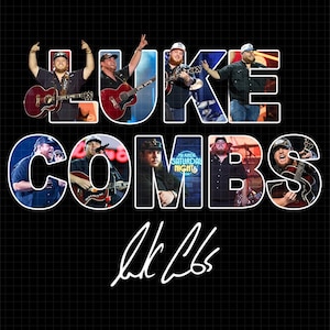 Luke Combs konsert PNG-design: Countrymusik (digital nedladdning)