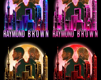 Bundel van 4 PNG-bestanden: Usher Chris Brown R&B Tour 2026 PNG-ontwerp (digitale download)