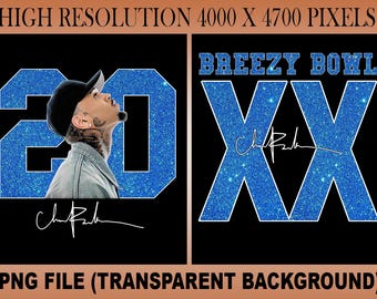 Chris Brown Breezy Bowl PNG: T-Shirt Design (Digital File, 300 DPI Transparent Background)