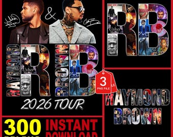 Usher Chris Brown R&B Tour 2026-bundel, png-ontwerp (digitale download)