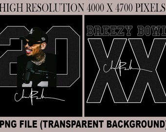 Chris Brown Breezy Bowl T-Shirt Design PNG File (Digital Download)