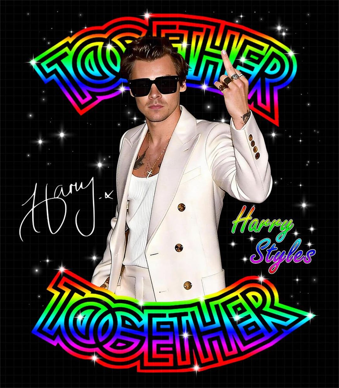 Harry Styles Together Tour PNG File, Middle Digital Art (digital