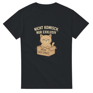 Cat T-Shirt – “Not weird, just exclusive – My Safe Space” – Funny introvert design with cat