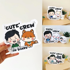 Sticker bébé à bord personnalisé : créez votre propre équipage !