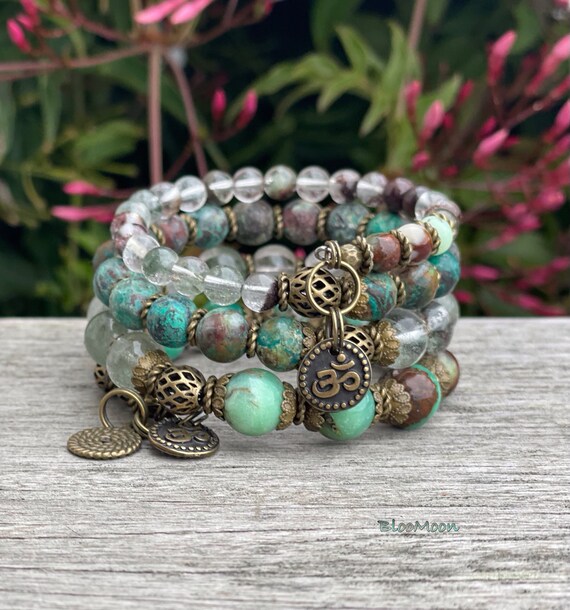 Om Memory Wire Bracelet spring 2023 Etsy Australia