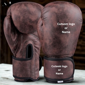 Custom Leather Boxing Gloves - Professional Sparring Gloves - Heavy Bag Gloves - Distressed Punching Gloves - Gift For Boxer - Birthday Gift