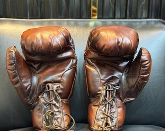 Rękawice do worka bokserskiego w stylu retro: Rękawice bokserskie w stylu vintage, do sparingów, kickboxingu, na siłownię i do domu, pamiątki sportowe, walentynki