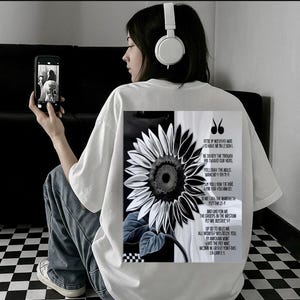 Inspirational Sunflower T-Shirt, Positive Quote Tee, Gift for Her, Spring Fashion, Unisex Graphic Tee, Casual Everyday Wear