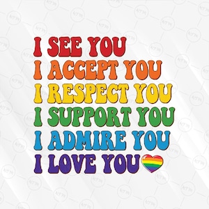 Afirmación LGBTQ+ SVG, Cita del Orgullo Arcoíris SVG, Amor Inclusivo SVG, Mensaje de Igualdad SVG, Descarga Digital