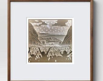 Red Rocks Amphitheatre Concert Print Denver - Framed