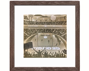 University of Georgia UGA Bulldog Sanford Stadium Football Print - Framed