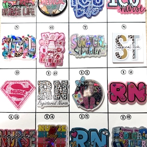 Acrylic Flat Backs, Interchangeable Acrylic, Badge Reel, Medical Coder, ICU, Surgical Scheduler, Nurse, RN, Medical Biller, Surgical Tech-40