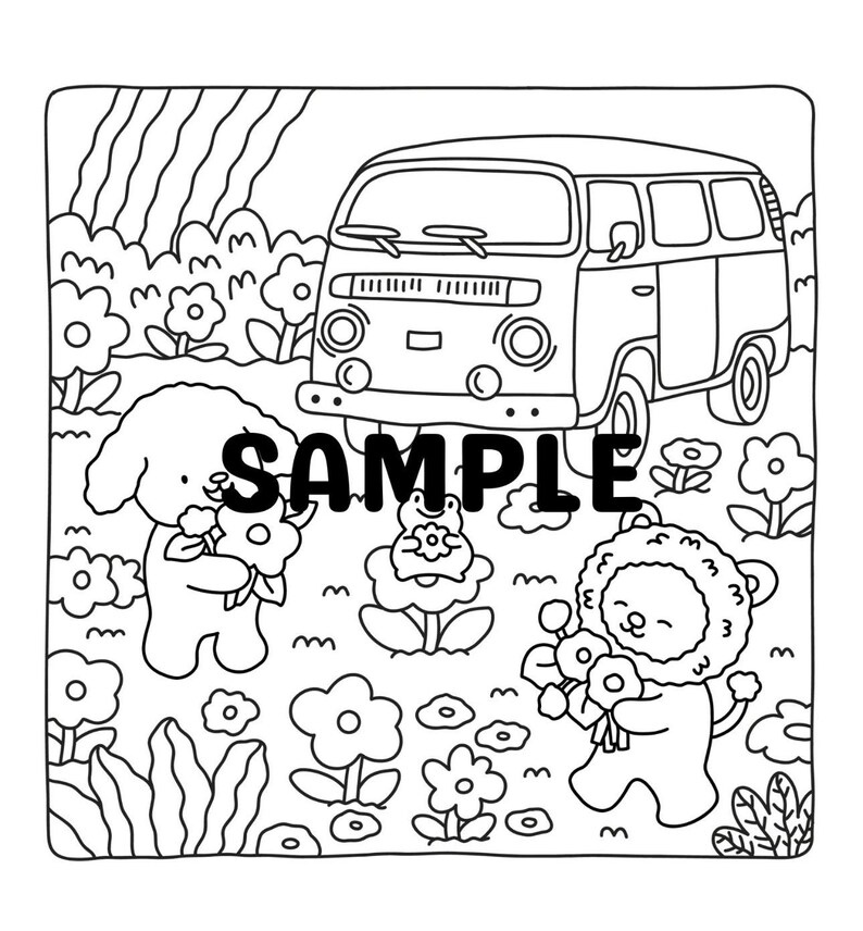 Printable Road Trip Coloring Pages for Kids – Fun Travel-themed Digital ...