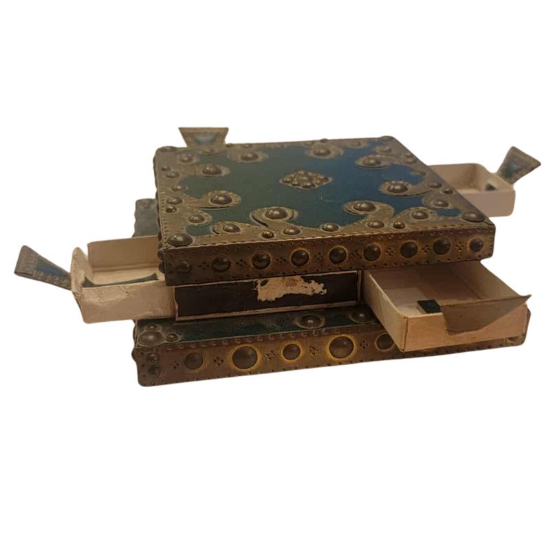 Matchbox Holder With 4 Drawers, Brass Accent Box - Etsy