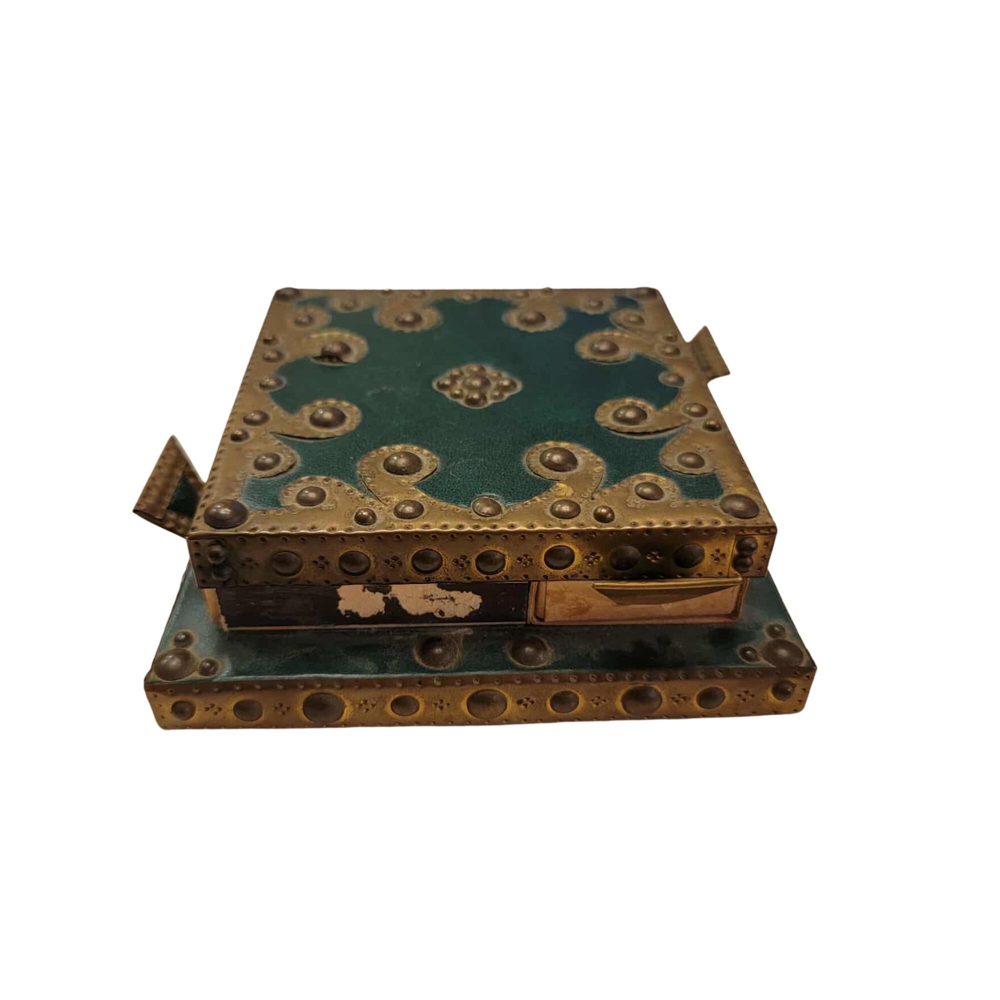 Matchbox Holder With 4 Drawers, Brass Accent Box - Etsy