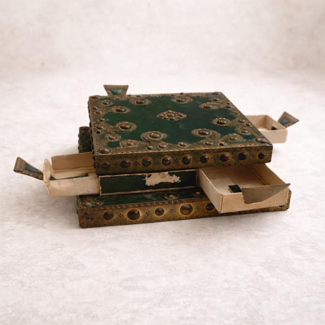 Matchbox Holder With 4 Drawers, Brass Accent Box - Etsy